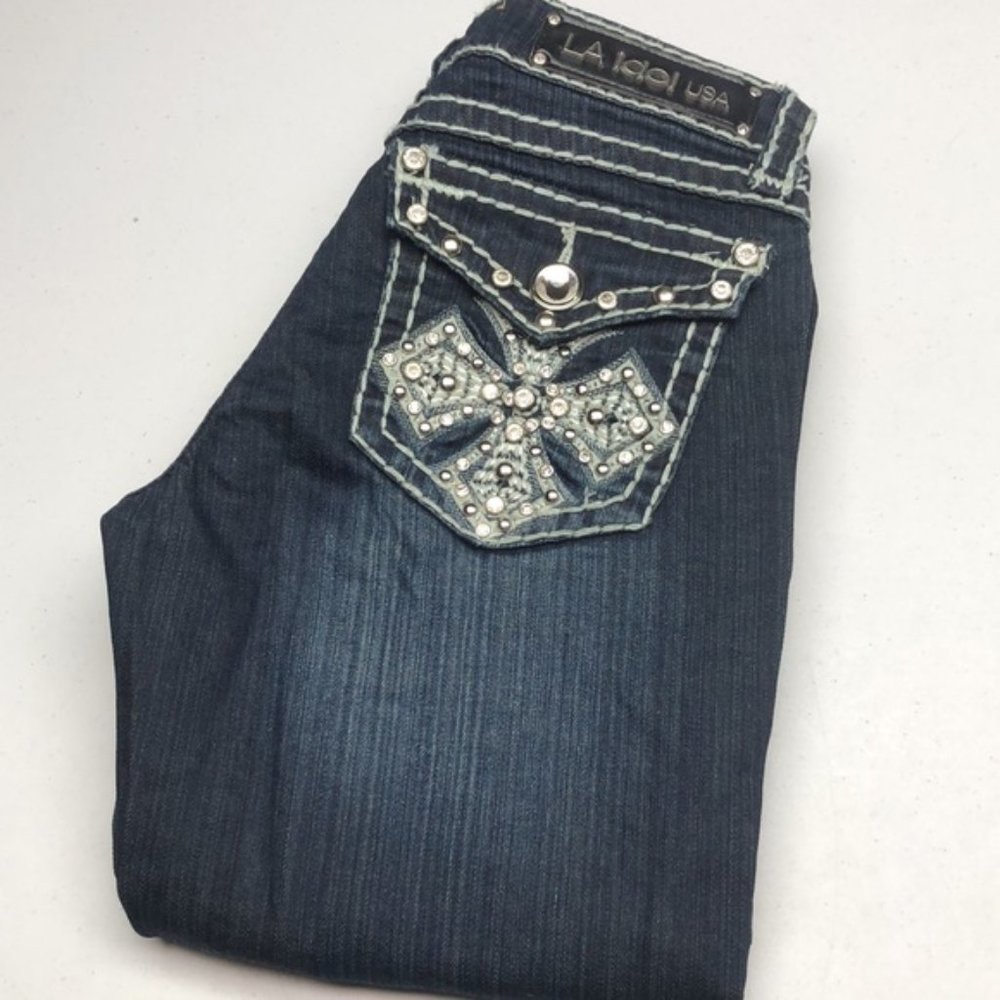 LIKE NEW PREMIUM L.A. IDOL WIDE LEG BOOT JEANS 29x34 💎